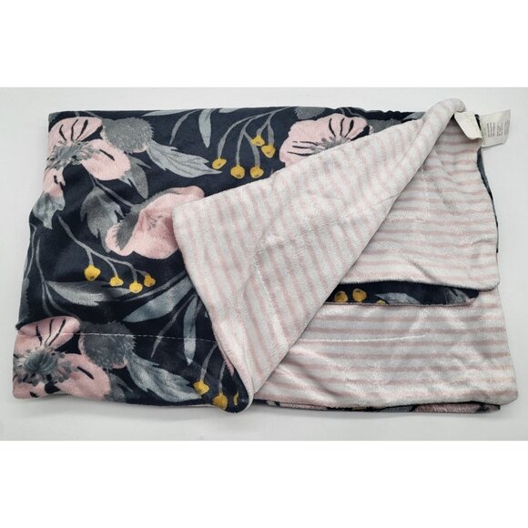 Lila & Jack Other - Lila & Jack Baby Blanket Floral Reversible Striped Minky Lovey Security Nursery